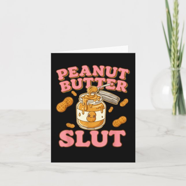 Tarjeta Peanut Butter Funny Peanut Butter Lovers Apparel  (Anverso)