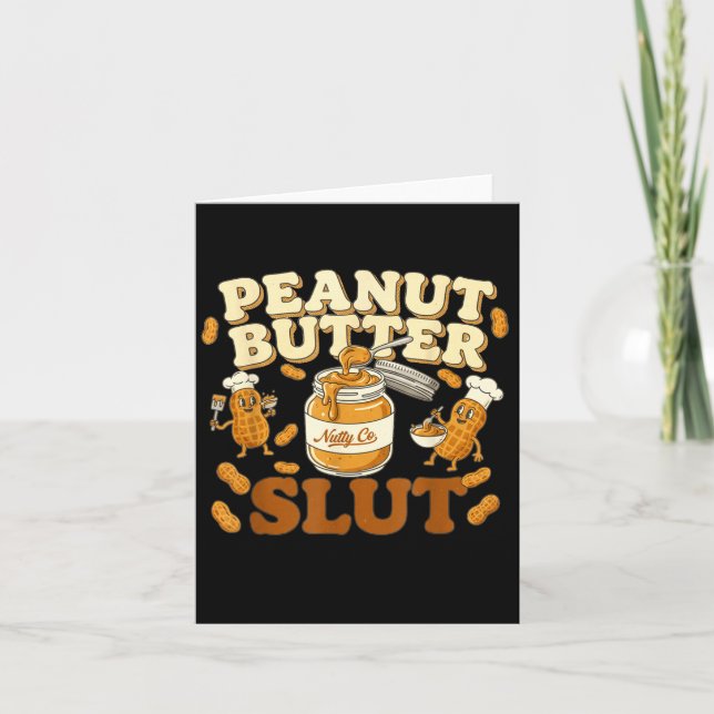 Tarjeta Peanut Butter Funny Peanut Butter Lovers Apparel  (Anverso)