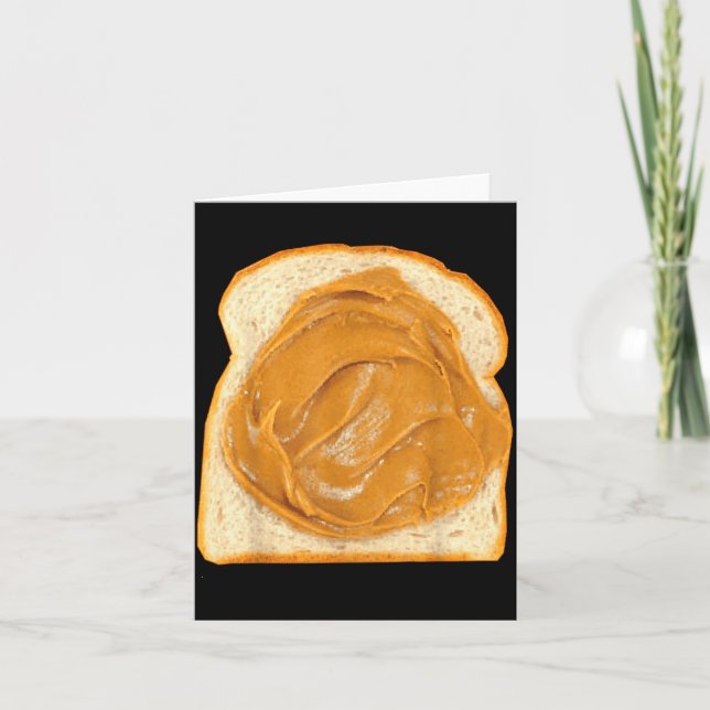 Tarjeta Peanut Butter On Bread Slice Costume Halloween Foo (Anverso)