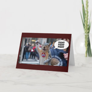 Tarjeta Peanut la ardilla divertida Navidad conservadora