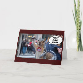 Tarjeta Peanut the Squirrel graciosos Navidades conservado