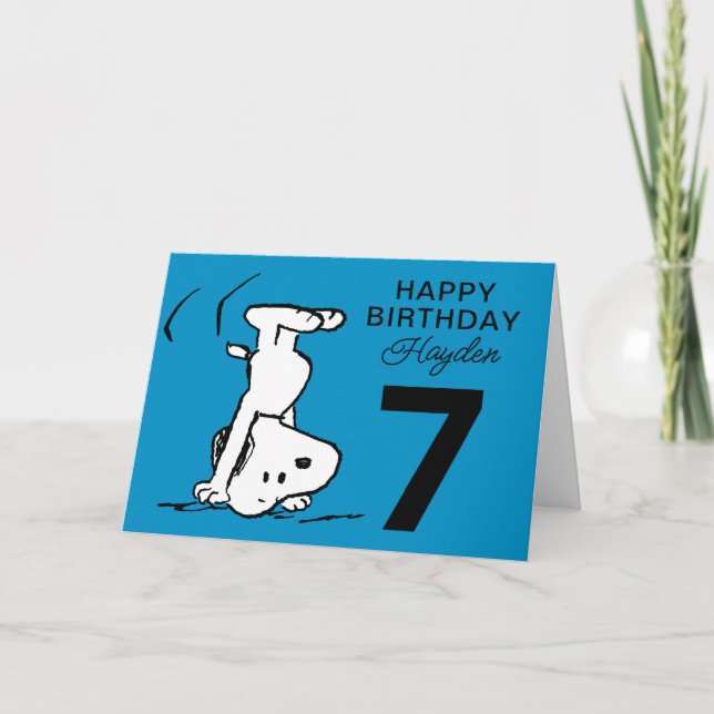 Tarjeta PEANUTS | Cumpleaños feliz de Snoopy (Anverso)