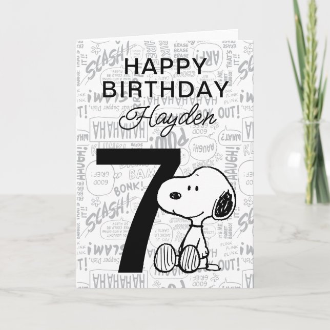 Tarjeta PEANUTS | Snoopy Feliz Cumpleaños (Anverso)