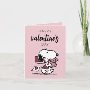 Tarjeta Peanuts   Snoopy reparte Valentines