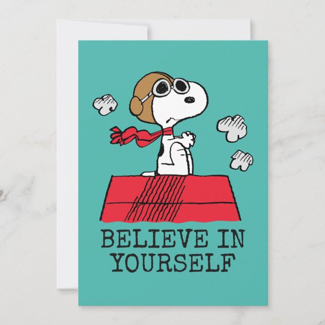 Tarjeta Peanuts | Snoopy the Flying Ace (Anverso)