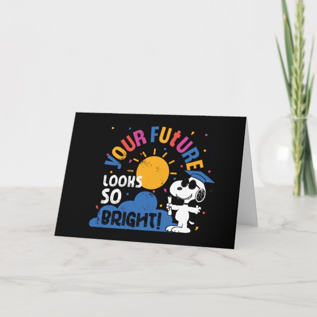 Tarjeta Peanuts Snoopy Your Future Looks So Bright (Anverso)