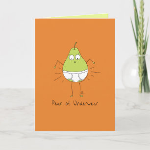 Tarjeta Pear of Underwear - Funny Pear Pun Card