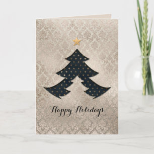 Tarjeta Pearl Damask para árbol de Navidad moderno