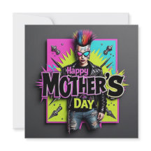 Tarjeta Pearl Simmer del Día de la Madre del punk