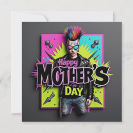 Tarjeta Pearl Simmer del Día de la Madre del punk
