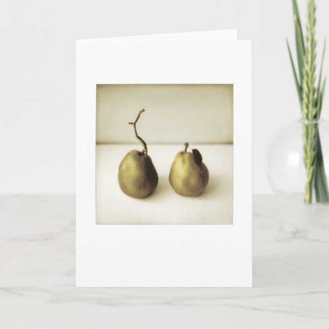 Tarjeta Pears Backyard Pears Foto Pintura de Greeting en b (Anverso)