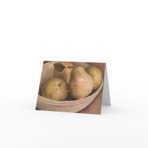 Pears in a Bowl Fruit Art Note Card
