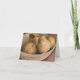 Tarjeta Pears in a Bowl Fruit Art Note Card