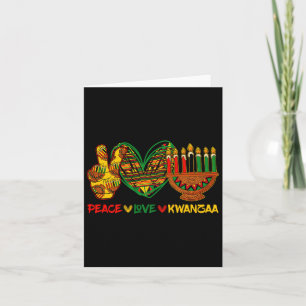 Tarjeta Pecae Love Kwanzaa Kinara Principios Velas Pan A