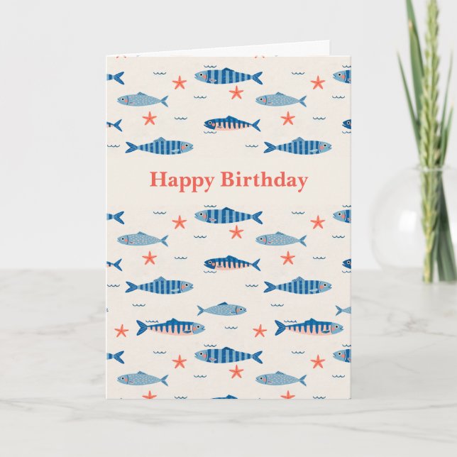 Tarjeta Peces Feliz Cumpleaños (Anverso)
