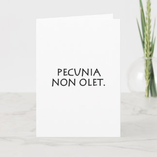 Tarjeta Pecunia non olet