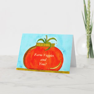 Tarjeta PedagogyGreetings: Tomate puro (personalizable)