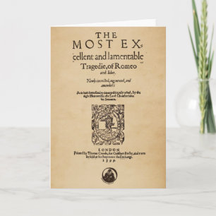 Tarjeta Pedazo delantero al cuarto de Romeo y de Juliet