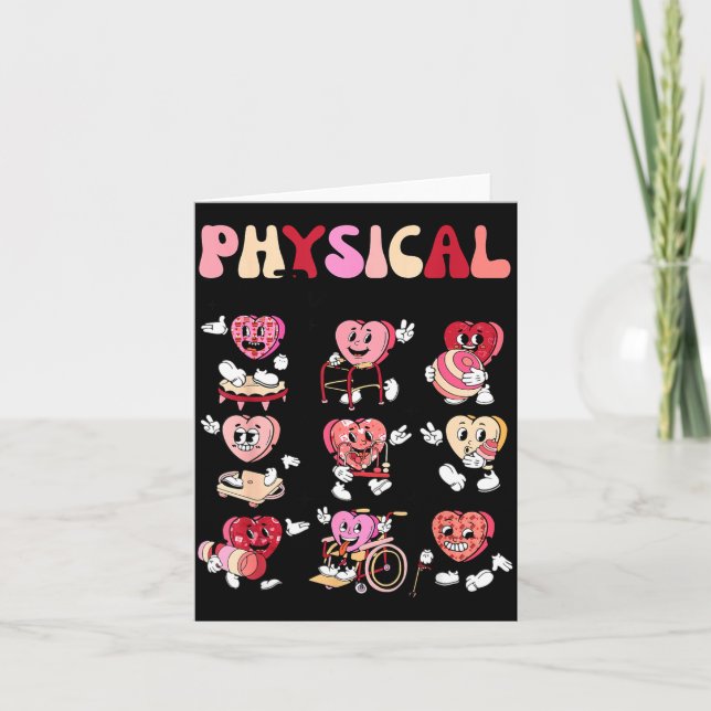 Tarjeta Pediatric Physical Therapy Pt Pta Happy Valentine' (Anverso)