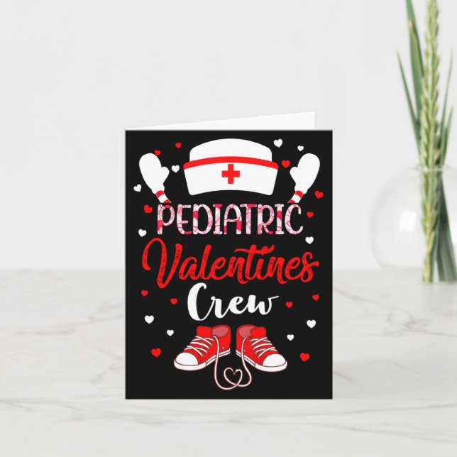 Tarjeta Pediatric Valentines Day Nurse Crew Family Group N (Anverso)