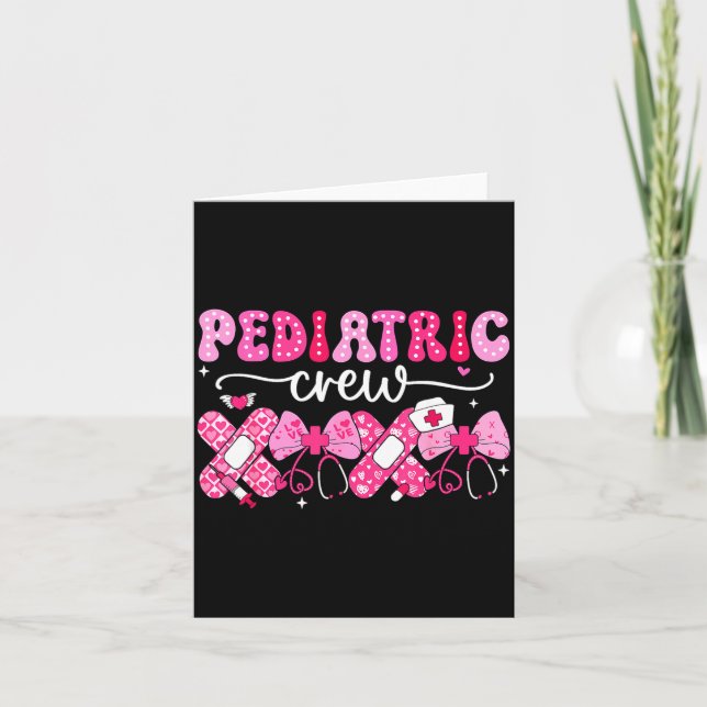 Tarjeta Pediatric Valentines Nurse Crew Peds Nurse Valenti (Anverso)