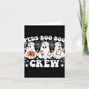 Tarjeta Peds Boo Boo Crew Funny Ghost Halloween Pediátrico