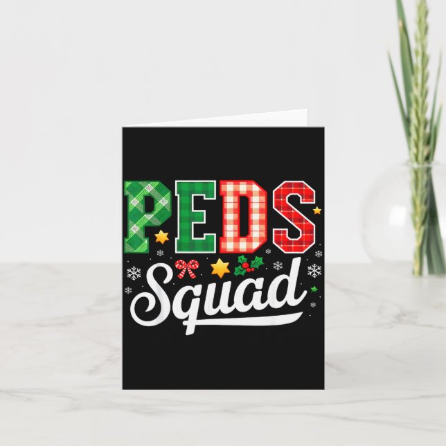 Tarjeta Peds Squad Pediatric Nursing Funny Pediatric Nurse (Anverso)