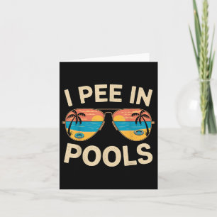 Tarjeta Pee En Las Piscinas Divertidas Vacaciones De Veran