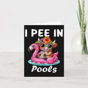 Tarjeta Pee En Pools Altos Vaca Chistes Graciosos Sarcásti