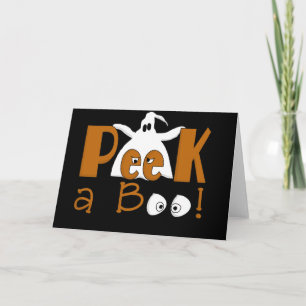 Tarjeta Peek A Boo Camisetas y regalos de Halloween