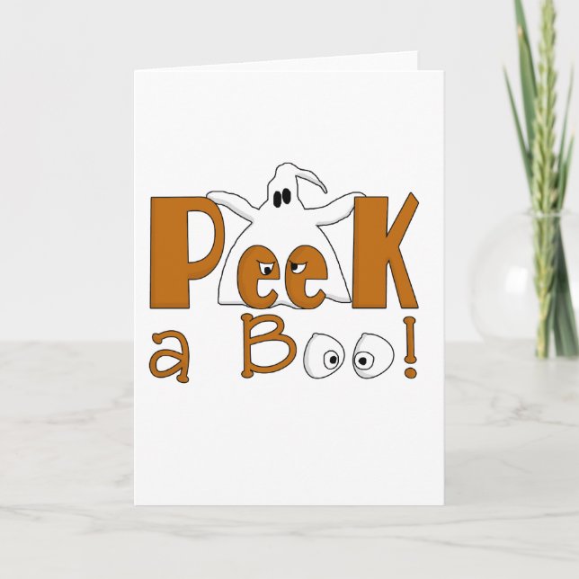Tarjeta Peek A Boo Camisetas y regalos de Halloween (Anverso)