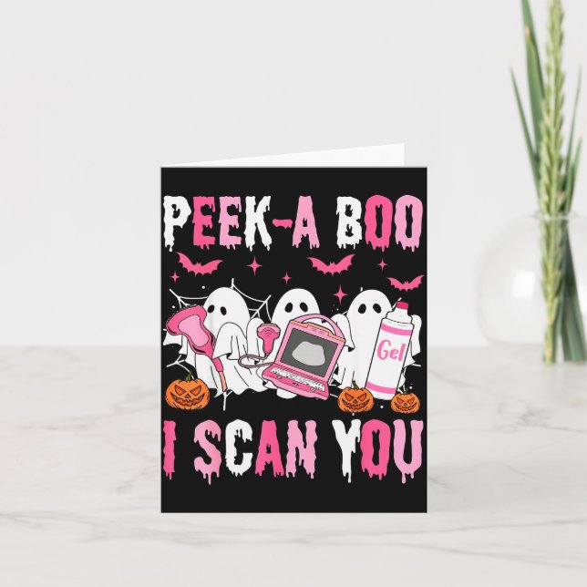 Tarjeta Peek A Boo I Scan You Soky Sonographer Ultrasound  (Anverso)