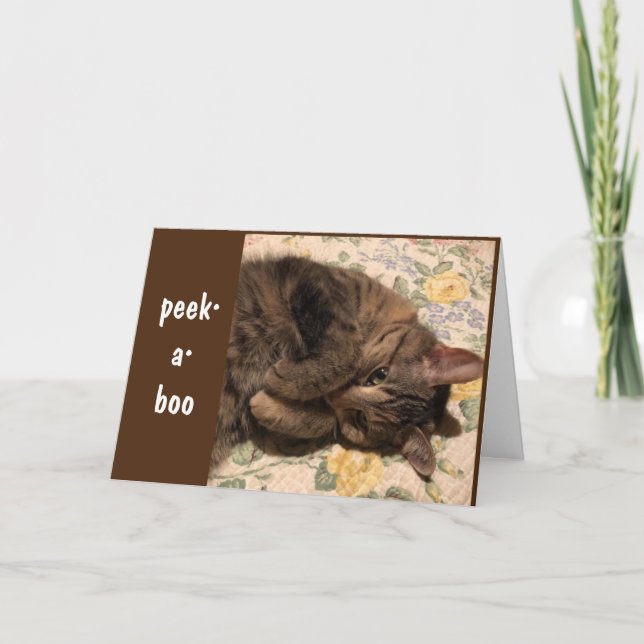 TARJETA ¡PEEK-A-BOO Y *FELICITACIONES* PARA USTED! (Anverso)