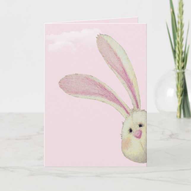 Tarjeta Peeking Easter Bunny (Anverso)