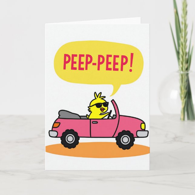 Tarjeta Peep Peep Fun Ride Greeting Card (Anverso)
