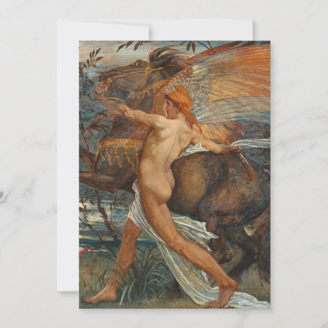 Tarjeta Pegaso | Walter Crane (Anverso)