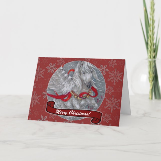 Tarjeta - Pegasus de vacaciones decorativas (Anverso)
