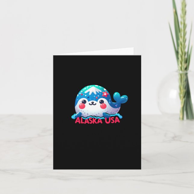Tarjeta Pegatina de Alaska  (Anverso)