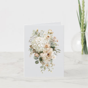 Tarjeta Pegatina de arreglos de flores de marfil - Elegant