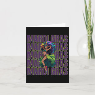 Tarjeta Pegatina de bailarina Mardi Gras