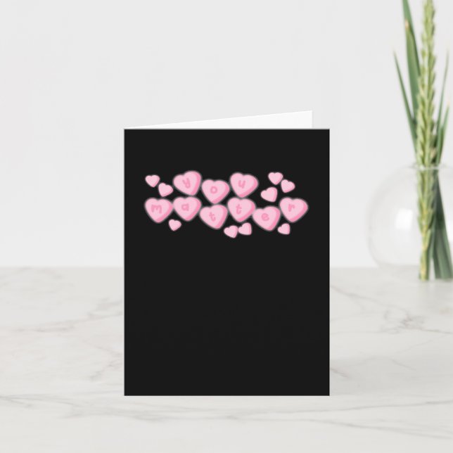 Tarjeta Pegatina de Candy Hearts (Anverso)