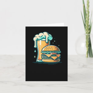 Tarjeta Pegatina De Cervezas Y Hamburguesas 3