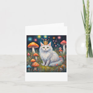 Tarjeta Pegatina de gato real ligero súper lindo