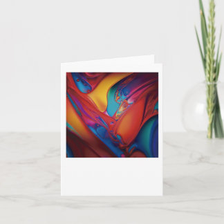 Tarjeta Pegatina de geometría abstracta vibrante Iv