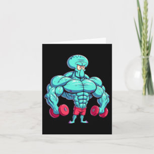 Tarjeta Pegatina De Gimnasio Squidward