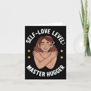 Tarjeta Pegatina de Hugger Master de nivel de amor propio