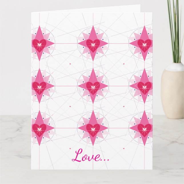 Tarjeta Pegatina de ilustración de corazón de boda de San  (Anverso)