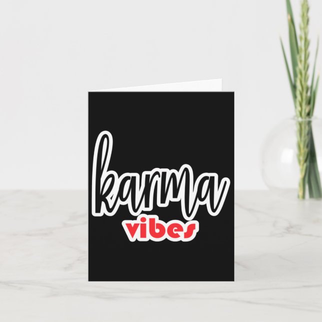 Tarjeta Pegatina de Karma Vibes (Anverso)
