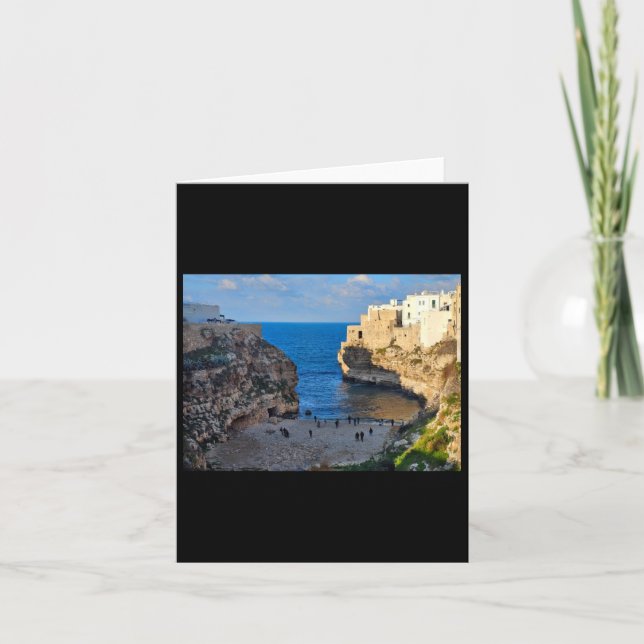 Tarjeta Pegatina de la ciudad costera de Monopoli (Anverso)