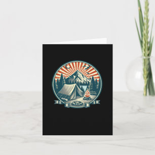 Tarjeta Pegatina de logotipo de camping muy cool